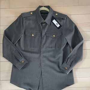 Nili Lotan Gray Button Down Shirt